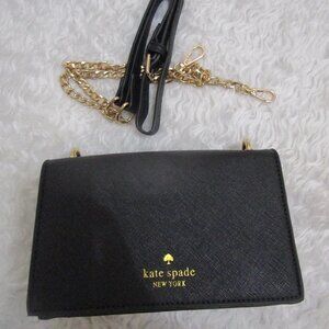 like Kate Spade black crossbody bag with gold chain NWT